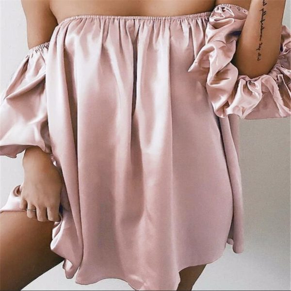 Dámské mini vzdušné šaty - Pink, XL