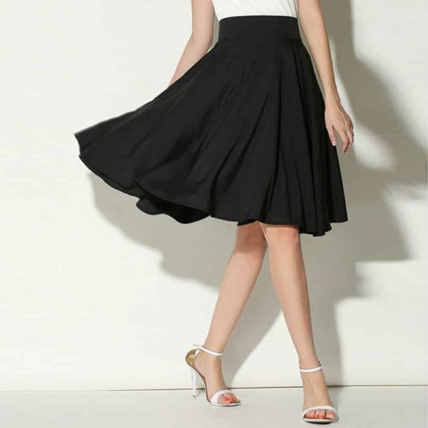 Elegantní dámská áčková sukně - Xl, Svetle-ruzova