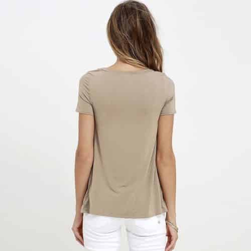 Luxusní dámské tričko z letní kolekce 2019 - Xl, Svetle-hneda