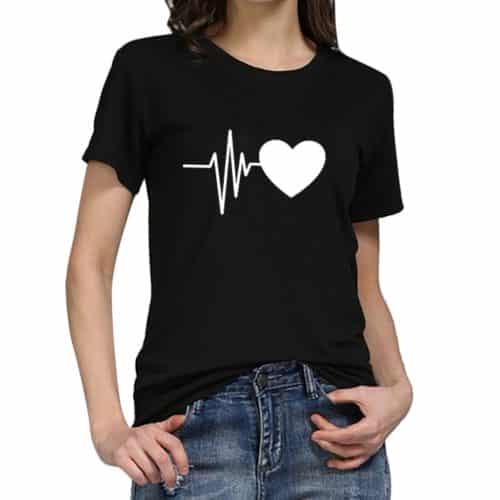 Dámské stylové tričko Love - D, Xxxl