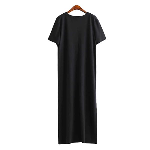 Luxusní černé maxi šaty - , S