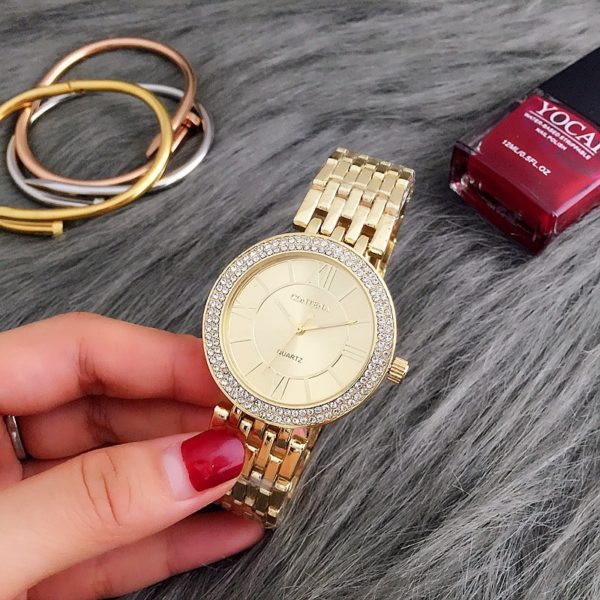 Luxusnní dámské hodinky Livia - Zlata