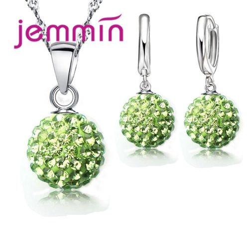 Luxusní dámský set šperku Jemmin - Zelena