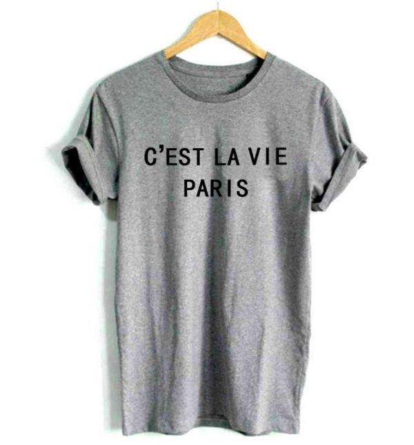 Dámské tričko C'EST LA VIE PARIS - Xxl, Seda