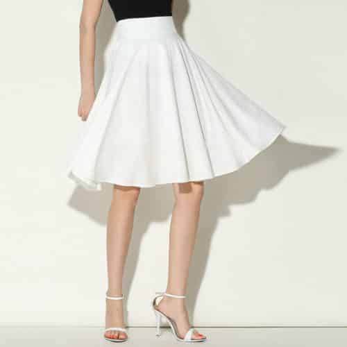 Elegantní dámská áčková sukně - Xl, Svetle-ruzova