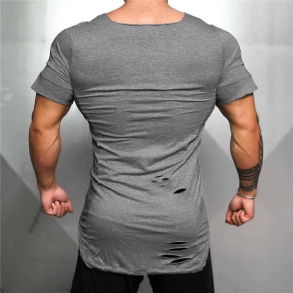 Luxusní pánské fitness tričko MG - Xxl, Tmave-seda
