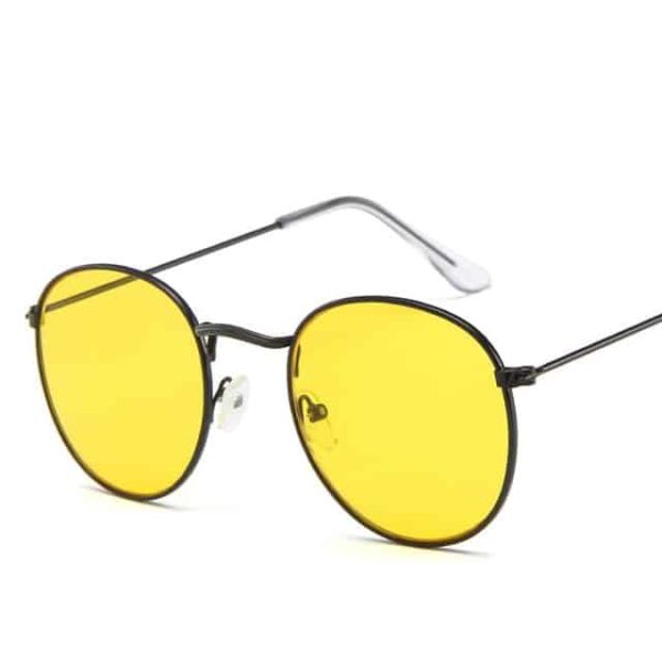Dámské sluneční brýle s barevnými sklíčky - Zluta