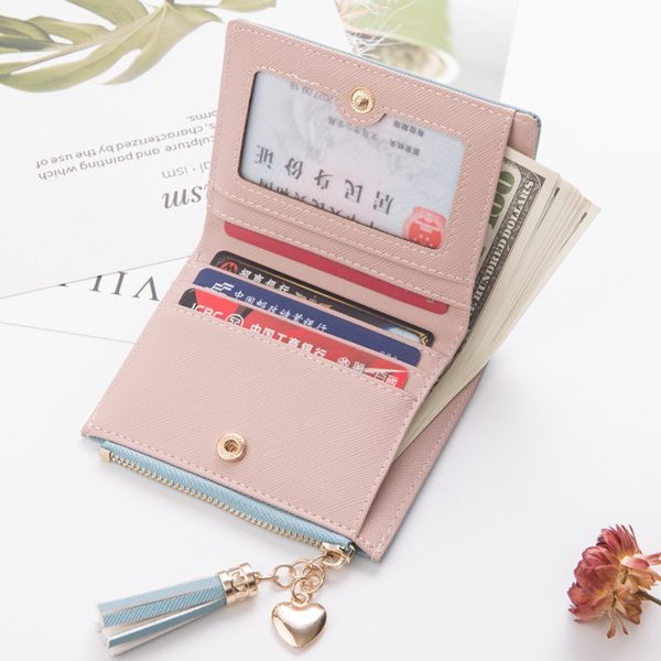 Dámská mini elegantní peněženka - Seda