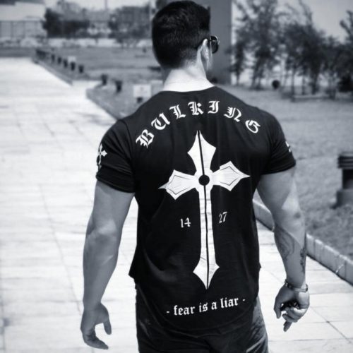 Pánské stylové bodybuilding tričko s krátkým rukávem - Vinova, Xxl