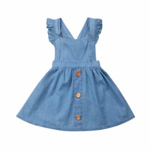 Dívčí krásné šaty s rukávy - 5-let, Blue