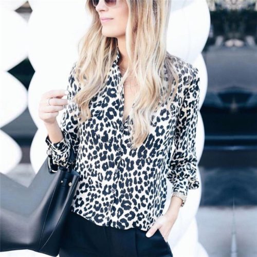 Dámská leopardí košile Vivian - Xxxl, C