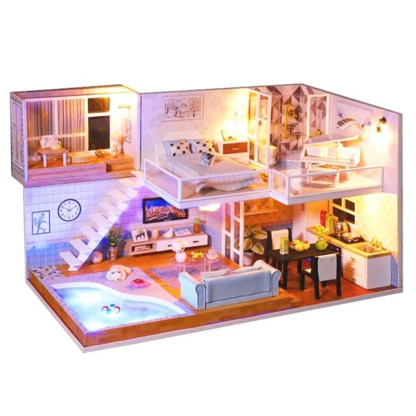 Domeček pro panenky s nábytkem - Yazhi