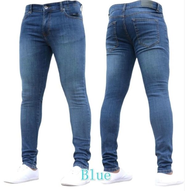Módní pánské kalhoty Super Skinny Jeans - Xxxl, Dark-blue