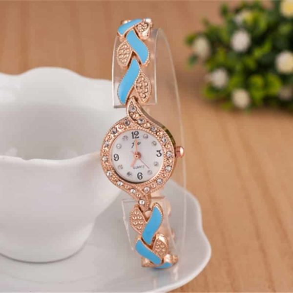 Stylové dámské hodinky Luxory crystal - Modre