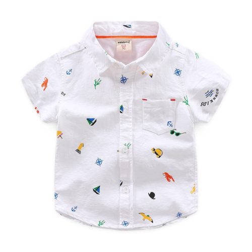 Bavlněná dětská košile s obrázky - 6-let, Picture-color-02
