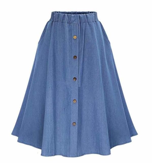 Dámská džínová sukně A střihu - Xxxl, Navy-blue