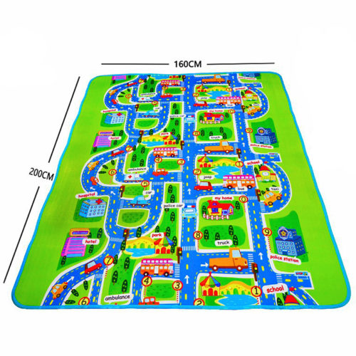 Dětský hrací koberec | Silnice - 200cmx160cmx5mm, Low-price-no-bag