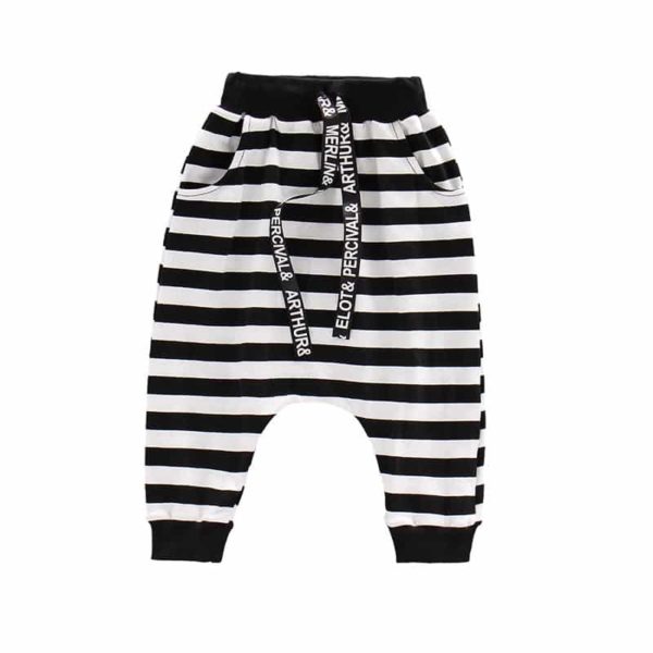 Chlapecké stylové harémové kalhoty s podšívkou - 6-let, Velvet-stripe