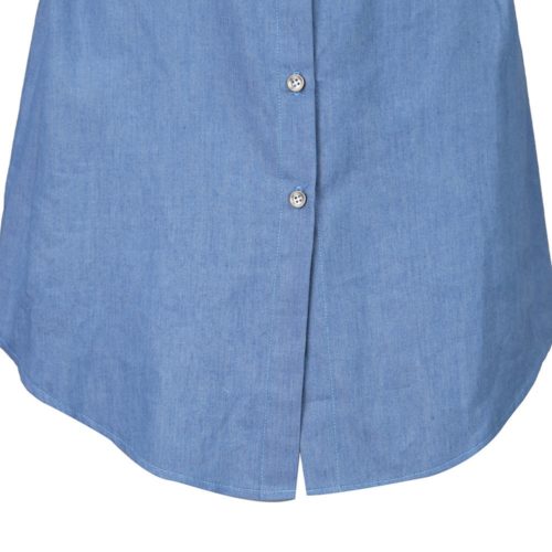Dámské košilové šaty s dlouhým rukávem | Výšivka - Xxl, Blue