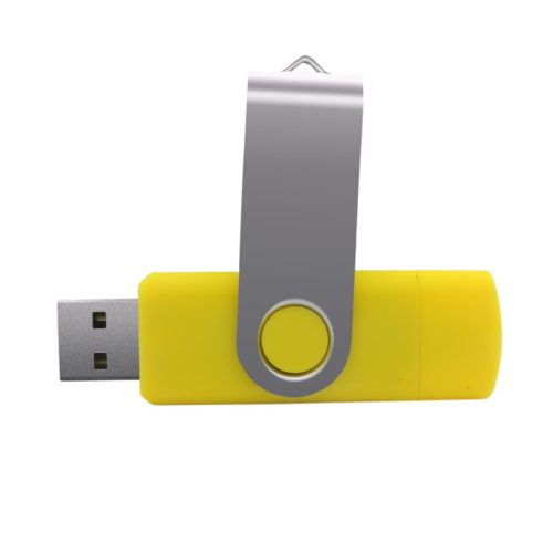 USB Flash disk - 2v1 - 8gb, Yellow