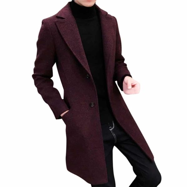 Luxusní společenský pánský kabát Lotrics - Xxxl, Red