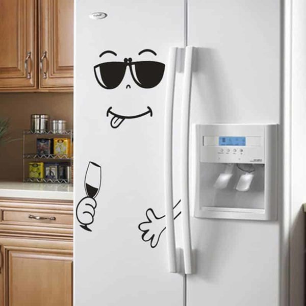 Vtipná dekorační samolepka na chladničku - D