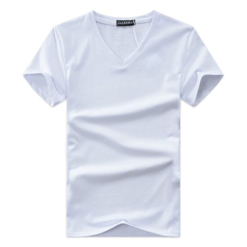 Elegantní pánské tričko do V - Xxxl, White