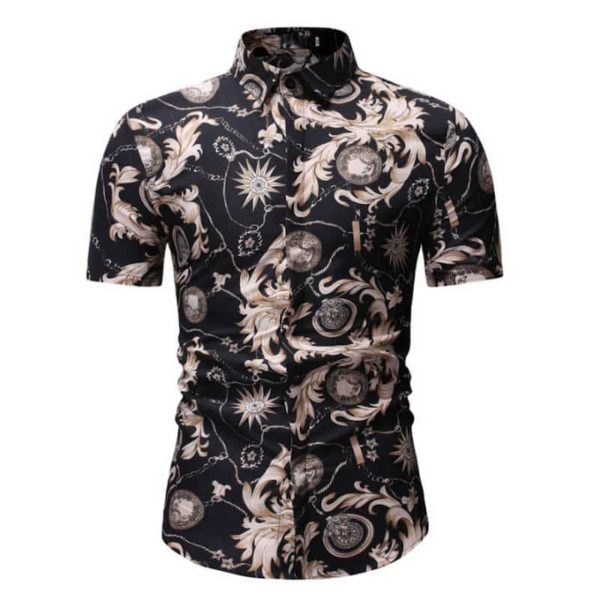 Vzorovaná košile pro muže - Xxxl, Ys12-black