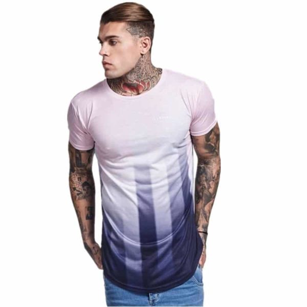 Stylové pánské elastické tričko - Xxl, Pink