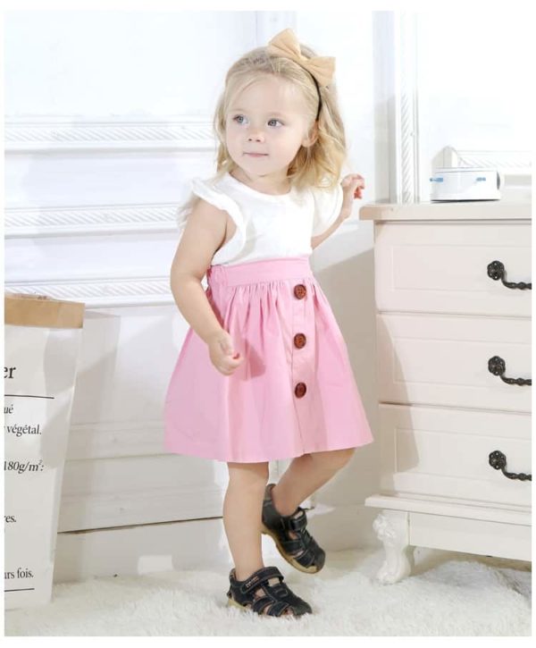 Dívčí letní krásná sukně - 5-let, Turmeric