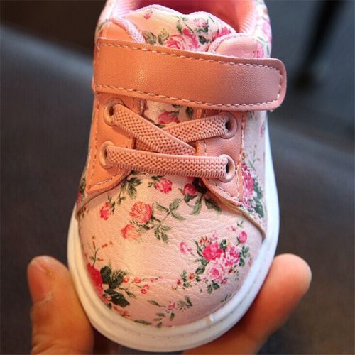 Dětské roztomilé pohodlné boty | Květy - 25, White