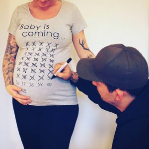 Dámské těhotenské tričko Baby is Coming - Xxl, Gray