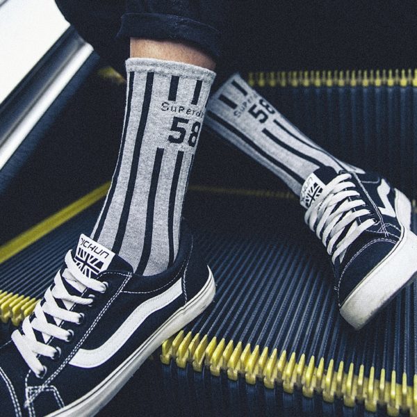 Módní pánské ponožky Street style - One-size, White