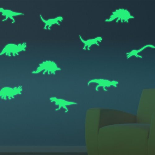 Dětské svítící samolepky na zeď | Dinosaurus