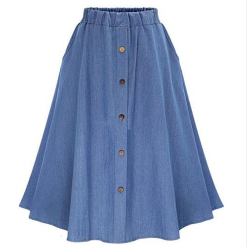 Dámská džínová sukně A střihu - Xxxl, Navy-blue