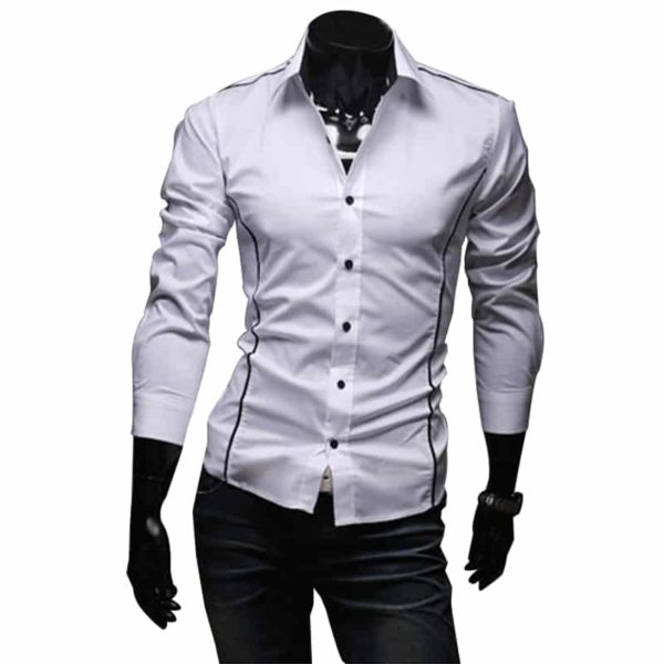 Stylová pánská košile Slim-fit - Xxxl, White