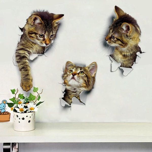 Samolepící 3D dekorace | Kočka - Mouse