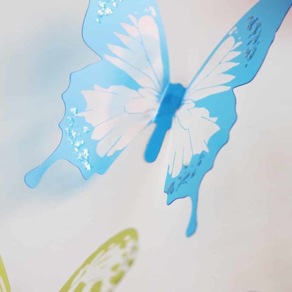 Nalepovací hejno 3D motýlků na zeď 18ks - 104
