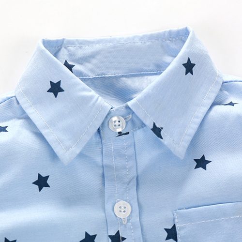 Stylová dětská košile s dlouhými rukávy - 9-mesicu, Blue