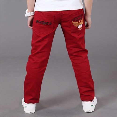Chlapecké kalhoty s výšivkou - 9-let, Red