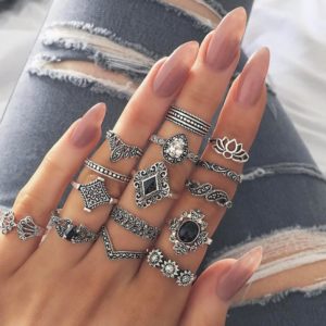 Dámská 15-ti dílná sada prstýnků