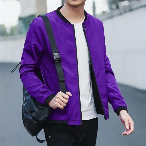 Stylová jarní bunda pro muže - Xxxl, Purple