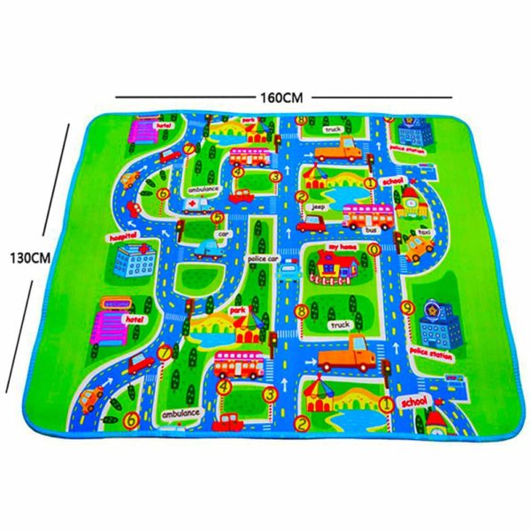 Dětský hrací koberec | Silnice - 200cmx160cmx5mm, Low-price-no-bag