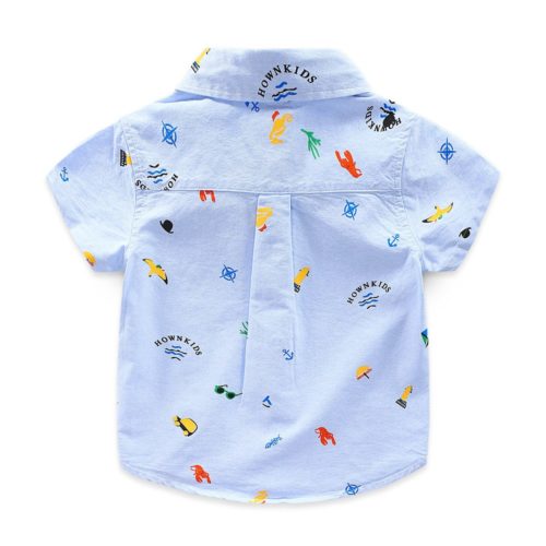 Bavlněná dětská košile s obrázky - 6-let, Picture-color-02