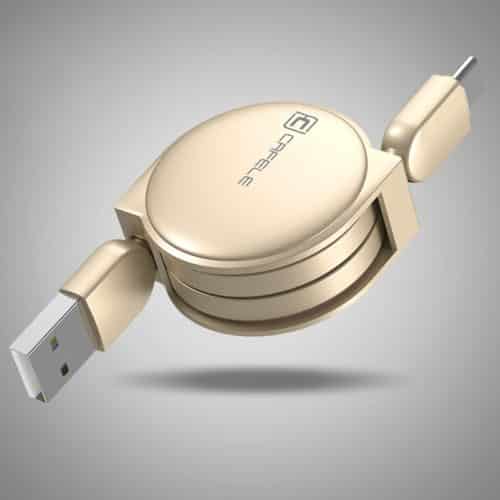 1M / 2M / 3M zatahovací mikro USB kabel pro Android - 1m, Rose-gold