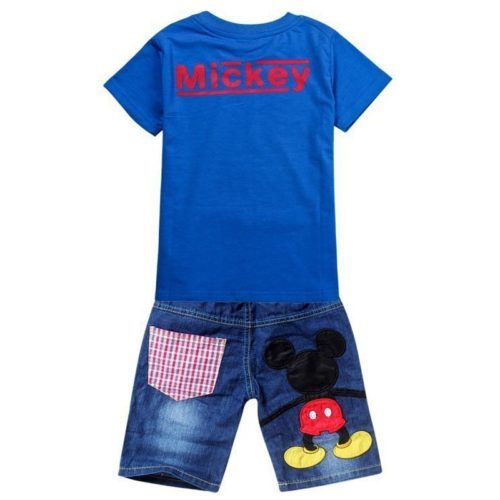 Chlapecká souprava Mickey Mouse | Triko, Džínové šortky - 7-let, Blue-173
