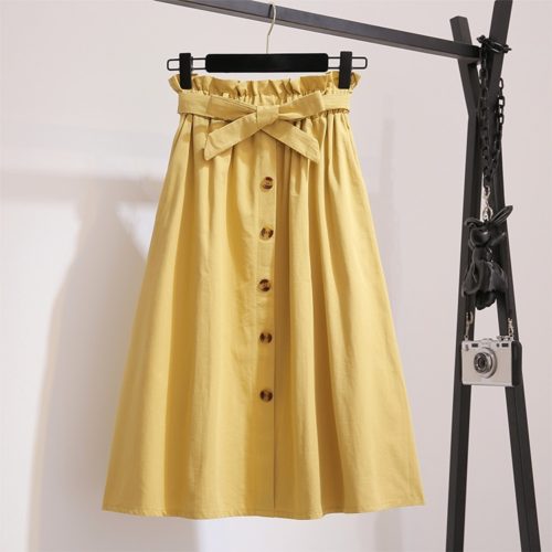 Dámská elegantní sukně - Uni, Yellow