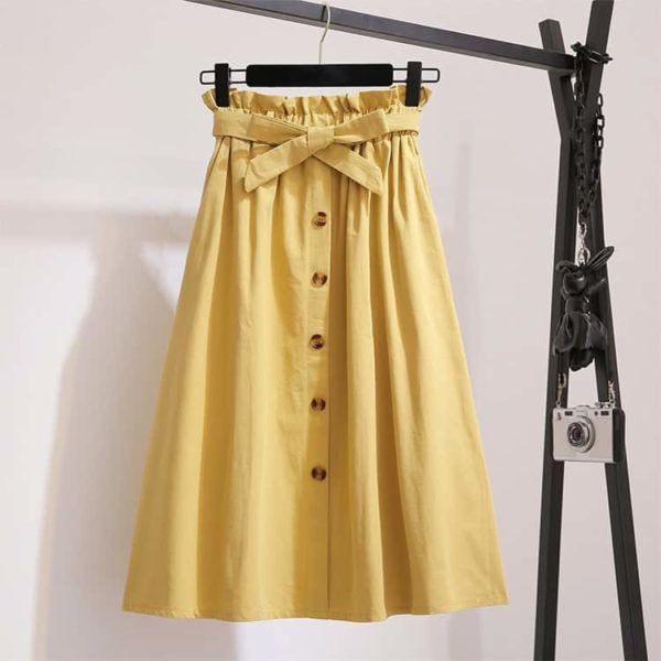 Dámská elegantní sukně - Uni, Yellow