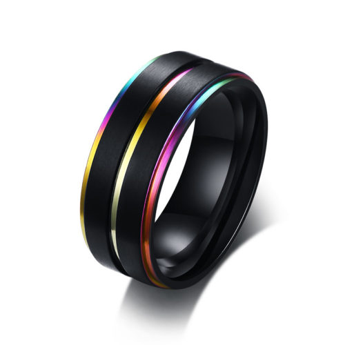Unisex módní prsten z nerezové oceli - 406, 9