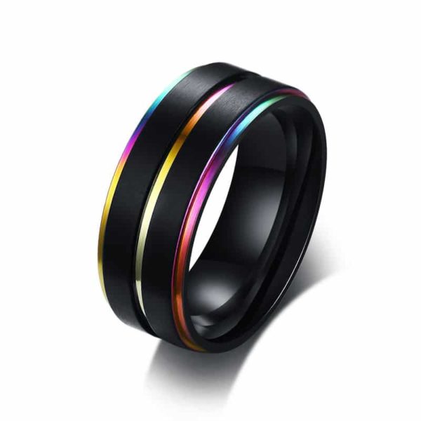 Unisex módní prsten z nerezové oceli - 406, 9